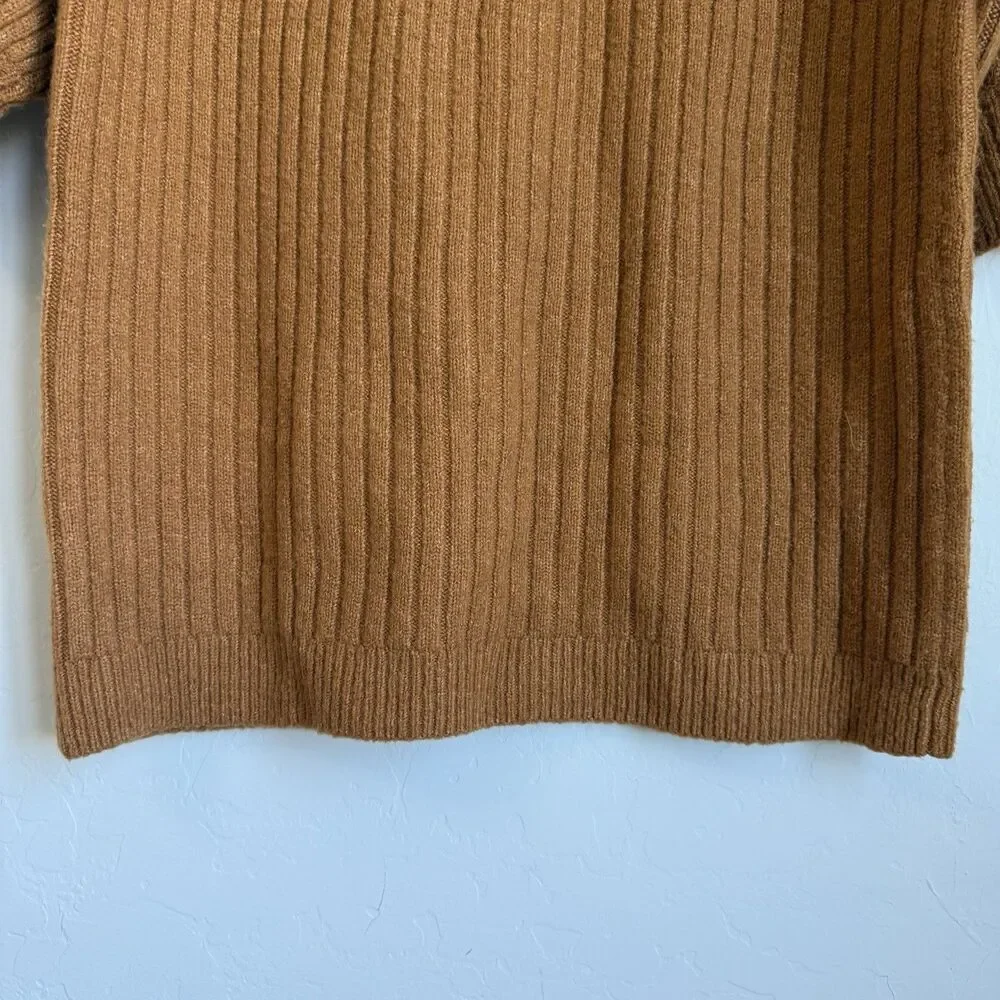 Rachel Parcell Wool Blend Balloon Sleeve Sweater Dress Size S Fall Pumpkin Spice - Picture 11 of 15